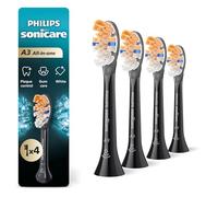Philips Sonicare Premium All-in-One (A3) testine di ricambio per spazzolino da denti, HX9094/95, riconoscimento intelligente, nero, confezione da 4