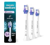Philips Sonicare S2 Sensitive HX6053/77 - Set di 3 testine di ricambio per spazzolino elettrico, colore: Bianco