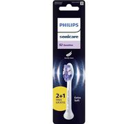 Philips Sonicare HX6052/07 Pack da 2 Testine di Ricambio S Sensitive per Spazzolino Elettrico Sonico, Per Denti Sensibili, Bianco