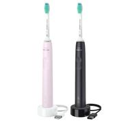 Philips 3100 series Sonicare Spazzolini Elettrici Sonici, confezione da 1 Spazzolino Rosa e 1 Spazzolino Nero HX3675/15