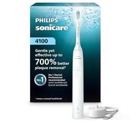 Philips Sonicare Spazzolino Elettrico Ricaricabile 4100, con Sensore di Pressione, 2 Impostazioni di Intensità, SmarTimer e QuadPacer, Durata della Batteria 14 Giorni, Bianco, Modello HX3681/23