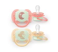 PHILIPS SpA PHILIPS AVENT 2 SUCCHIETTI ULTRA SOFT NIGHT 0-6M LUNA/GUFO