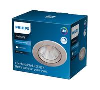 Philips Lighting Faretto da Incasso LED Sparkle, Equivalente a 5.5W, 27K, Dimmerabile, Nichel