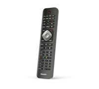 Philips SRP5018/10 telecomando universale 8 in 1 per TV, Blu-Ray, televisione via cavo, ricevitori satellitari, streaming, SB, cavo VCR e AUX; colore: nero