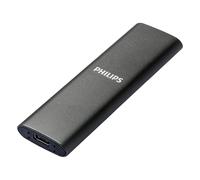 PHILIPS SSD portatile esterno 500 GB - Ultra Slim SATA Ultra Speed USB-C, velocità di lettura fino a 540 MB/s, alluminio