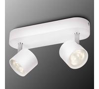 Philips Star faretto LED orientabile bianco 2 luci 562423116