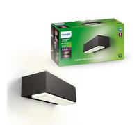 Philips Lighting 1648793P0 Philips Stratosphere Lampada da Parete per Esterno, 2700 K, 1000 lm, Grigio Scuro Integrata, 9 W