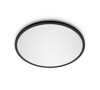 Philips LED Lampada da Soffitto Superslim, Equivalente a 18W, Luce Bianca Calda, IP20, Non Dimmerabile, Nero