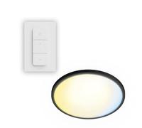 Ceiling Telecomando Philips Superslim, 5 Scene Illuminaz. Preimp., Regolaz. Profonda Luminosità fino all'1%, Facile da Controllare, Facile da Installare, Design Sottile, 22 W, Rotondo, Nero