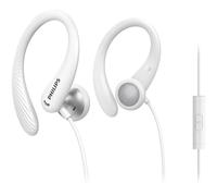 Philips TAA1105WT/00 Cuffie con Filo per Fitness e Sport, Microfono, IPX2 Resistenti al Sudore, Supporti per l'orecchio Flessib