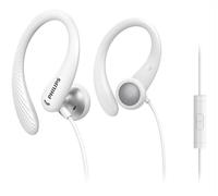 Philips TAA1105WT/00 Cuffie con Filo per Fitness e Sport, Microfono, IPX2 Resistenti al Sudore, Supporti per l'orecchio Flessib