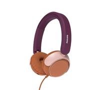 Philips TAK2000MP 2000 Series - Cuffie pieghevoli con cavo, volume limitato, condivisione audio, 3,5 mm e cavo USB-C inclusi, colore: Magenta Viola