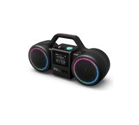 PHILIPS The Roller Wireless Speaker TAMS60B - 120W max, Bluetooth 6.0, impermeabile IP67, batteria 24h, suono stereo, design retrò, Auracast, USB-C, luci LED - Nero