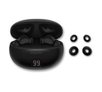 Philips TAT2520BK Cuffie Bluetooth True Wireless In-Ear con canc. del rumore - Gommini piccoli, Suono naturale, Bassi dinamici, Alloggiamento tascabile per ricarica - Chiamate chiare - Nero