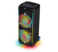 Philips TAX5000E Altoparlante feste Bluetooth 200W Max, Bass+, Spettacolo di luci, Batteria 14h, TWS & Auracast, Ingressi mic/chitarra, IPX4 impermeabile, USB, AUX, Controllo app, Rotelle e maniglia