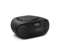 Philips TAZ2500 CD Soundmachine portatile lettore cassette, Radio DAB+/FM, Bluetooth 6.0, Riproduzione USB, Ingresso audio, Boost bassi dinamici, Altoparlanti stereo, Alimentazione CA/Batteria - Nero