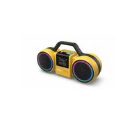 PHILIPS The Roller Wireless Speaker TAMS60Y - 120W max, Bluetooth 6.0, impermeabile IP67, batteria 24h, suono stereo, design retrò, Auracast, USB-C, luci LED - Giallo