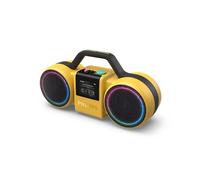 PHILIPS The Roller Wireless Speaker TAMS60Y - 120W max, Bluetooth 6.0, impermeabile IP67, batteria 24h, suono stereo, design retrò, Auracast, USB-C, luci LED - Giallo