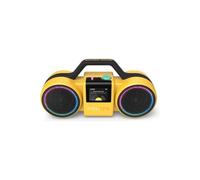 PHILIPS The Roller Wireless Speaker TAMS60Y - 120W max, Bluetooth 6.0, impermeabile IP67, batteria 24h, suono stereo, design retrò, Auracast, USB-C, luci LED - Giallo