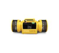 PHILIPS The Tube TAMS80Y - Altoparlante wireless 280W max, Bluetooth 6.0, impermeabile IP67, batteria 24h, suono stereo, Auracast, USB-C, luci LED, giallo
