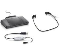 Philips Transcription Set, ACC2310 USB 3 Pedale di design, cuffia, LFH0334, connettore LFH9034, Plug e Play, Senza software, antracite