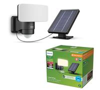 PHILIPS Tylus, Luce solare di sicurezza UltraEfficient, per Esterni, con Sensore di Movimento, 3000K, 1000/50lm, Nera