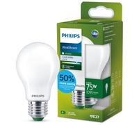 PHILIPS Ultra Efficient - Ultra energy saving lights, LED light source, 75W, A60, E27, cool white, frosted