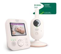 Philips Avent Advanced Video Baby Monitor, Certificato DEKRA, per rimanere sempre in contatto con il tuo bambino in modo sicuro e riservato, con telecamera e audio, schermo da 2,8", zoom x2, SCD881/26