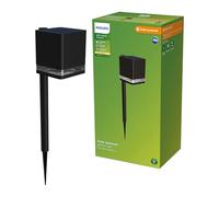 Philips Lampada solare a piedistallo Virona, 2700 K, 200 lm, IP44, Nera