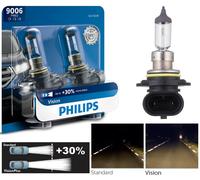 Philips Vision 30% 9006 HB4 55W Due Lampadine Fari Anteriori Upgrade Luce Bassa