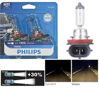 Philips Vision 30% H11 55W Due Lampadine Nebbia Luce Ricambio Upgrade Azione