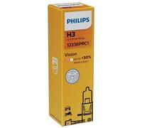 Philips Vision H3 Alogena Fino 30% più Luminosa 55W 12V Auto-Lampadine