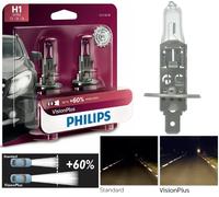 Philips Vision Plus 60% H1 55W Due Lampadine Fari Angolari Plug Play Lampada OE
