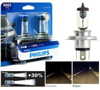 Philips Visione 30% 9003 HB2 H4 60/55W Due Lampadine Testa Luce Ricambio
