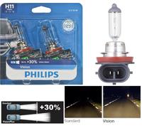 Philips Vision 30% H11 55W Due Lampadine Testa Luce Basso Beam Ricambio Upgrade