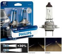 Philips Visione 30% H7 55W Due Lampadine Testa Luce Alto Beam Ricambio Plug Play