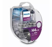 Philips Visionplus H1 H4 H7 Alogena Fino 60% più Luminosa 55W 12V Auto-Lampadine