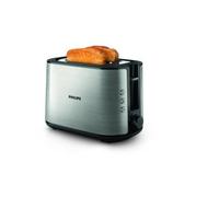 Tostapane 2 fette Fessura Ampia Griglia per Scaldare Philips HD2650/90 Acciaio
