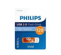 Philips Vivid Edition High Speed USB 2.0 unità flash USB 128 GB con cappuccio girevole per PC, laptop, computer, archiviazione dati, velocità di lettura fino a 25 MB/s