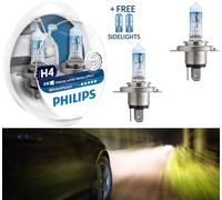 Philips WhiteVision 3700K HB2 H4 60/55W Kit 2 Lampadine Faro Upgrade