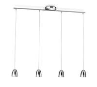 Philips Wolga Lampada a Sospensione in Metallo Cromo, LED, 4 Luci