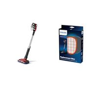Philips XC7042/01 SpeedPro Max aspirapolvere senza filo Serie 7000 (aspirapolvere senza filo, bocchetta di aspirazione a 360°, autonomia 65 min.) rosso con filtro di ricambio FC5005/01