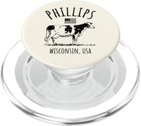 Phillips Wisconsin USA retro mucca design stile vintage PopSockets PopGrip per MagSafe