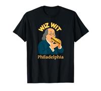 Philly Cheesesteak Wiz Wit Benjamin Franklin Filadelfia Maglietta