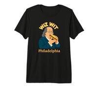 Philly Cheesesteak Wiz Wit Benjamin Franklin Filadelfia Maglietta Premium