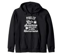Philly Ragazze Sono Sole e Un uragano Divertente Scuro Felpa con Cappuccio