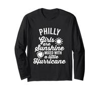 Philly Ragazze Sono Sole e Un uragano Divertente Scuro Maglia a Manica
