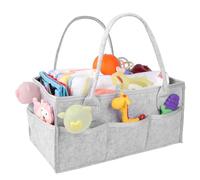 Philorn Organizer per fasciatoio, 38 cm di lunghezza, per pannolini caddy, cestino portaoggetti con scomparti rimovibili, organizzatore multifunzionale per pannolini, regalo per baby shower