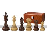 Philos Premium Sheesham and Boxwood Staunton Triple weighted Chess Pieces (3.75 inch King, with wooden box)