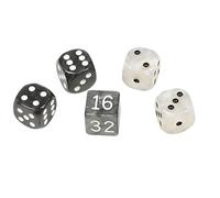 Philos 4112 - Set di dadi per backgammon, plastica, 16 mm, 4 cubi, 1 Doppler
